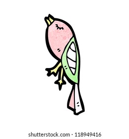 pájaro exótico de dibujos animados