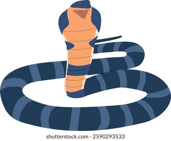 Cartoon exotic cobra vector illustration