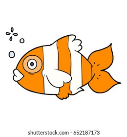 cartoon exotic fish