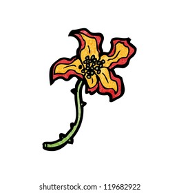 cartoon exotic flower