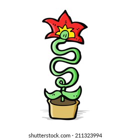 cartoon exotic flower