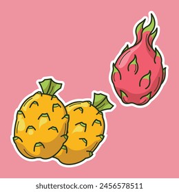 Cartoon exotische tropische Frucht-Vektorgrafik