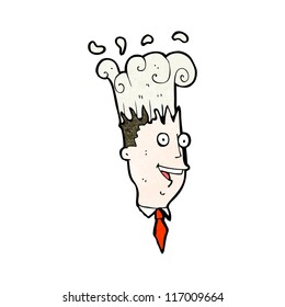 cartoon exploding head businessman