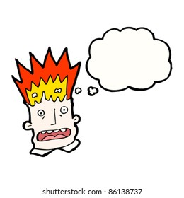 cartoon exploding head man