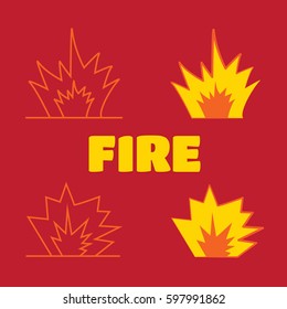 Cartoon explosion effect with smoke. Effect boom, explode flash. Cartoon explosion vector