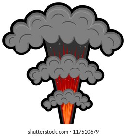 Cartoon explosion. eps10