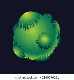 Icono de explosión de caricatura. Elemento de libro de historietas. Nube y llama, fuma y explota. Elemento vector de efecto boom para el diseño de juegos