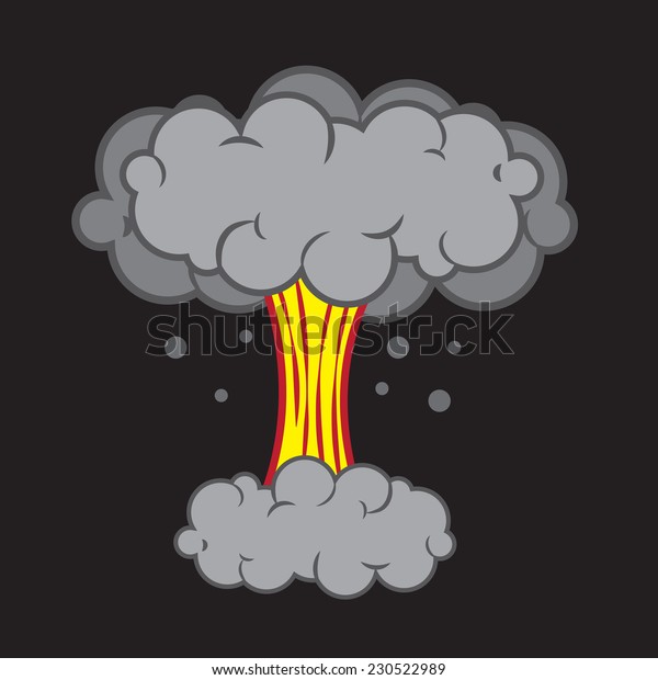 Cartoon Explosion Mushroom Cloud Stock Vector (Royalty Free) 230522989