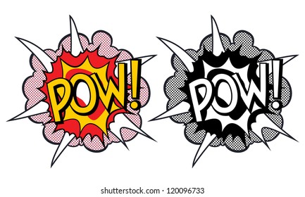 Cartoon explosion pop-art style