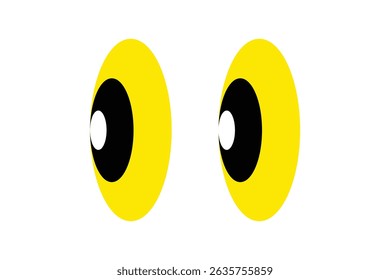 Cartoon expression eyes with different views. Outlined eye set. Cartoon eyes vector icon set. Silhouette of cartoon eyes symbol and sign. Cartoon eyes outline icon. Design eps 10. 