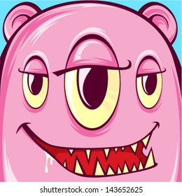 Cartoon expression monster
