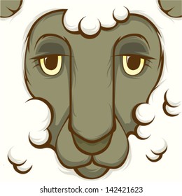 Cartoon expression sheep