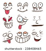 cartoon expressions set