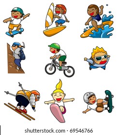 cartoon Extreme sport icon