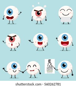 Cartoon Eye Ball Collection Set