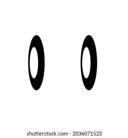 Cartoon eye with black and white theme. vector design.
