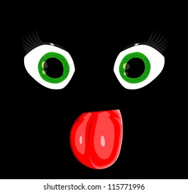Cartoon Eye in the dark