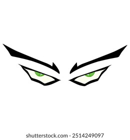 Design de olho de desenho animado com fundo transparente. Perfeito para adesivos, tatuagens, ícones, selos