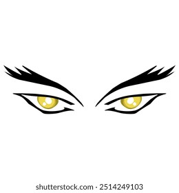 Design de olho de desenho animado com fundo transparente. Perfeito para adesivos, tatuagens, ícones, selos