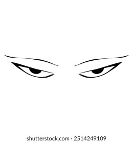 Design de olho de desenho animado com fundo transparente. Perfeito para adesivos, tatuagens, ícones, selos