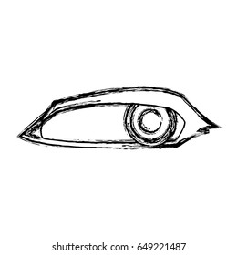cartoon eye human look watch icon