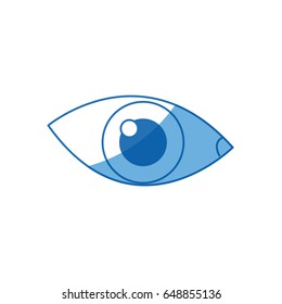 cartoon eye human vision look watch icon