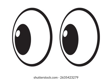 Cartoon Eye icon Different Look and Different Design. Eps 10