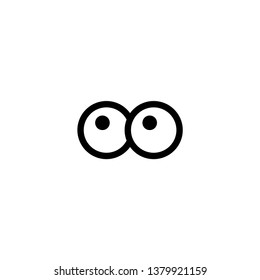 Cartoon eye icon for web and mobile