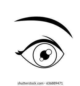 cartoon eye look eyebrow human outline