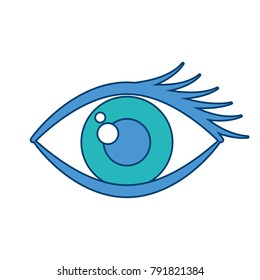 cartoon eye look eyebrow visual icon