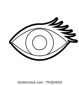 cartoon eye look eyebrow visual icon