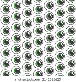 Cartoon eye, pattern, vector background for commercial use.
