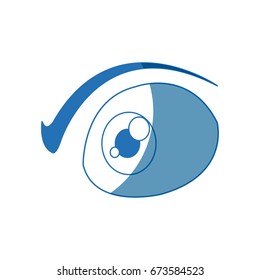 cartoon eye people vision look optic icon