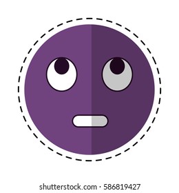 cartoon eye rolling emoticon funny icon