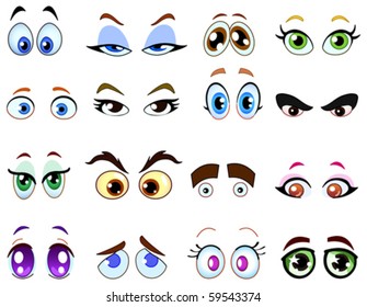 Cartoon eye set