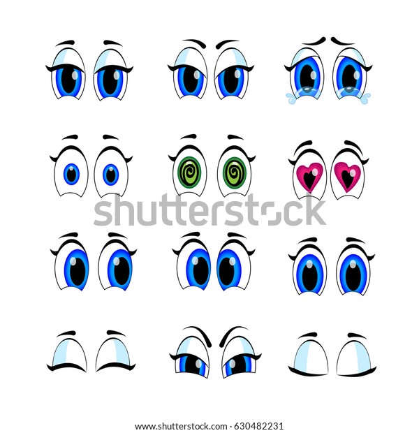 Cartoon Eye Set Stock Vector (Royalty Free) 630482231