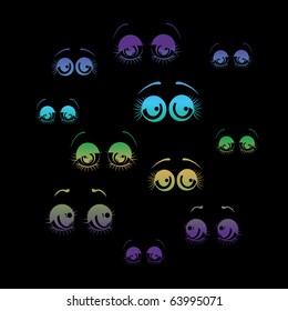 Cartoon eye  vector illustration