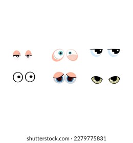 cartoon eye, vector illustration, man and woman eyes, lashes icon, beautiful human eyelashes