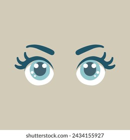 Cartoon eye, It's very cute