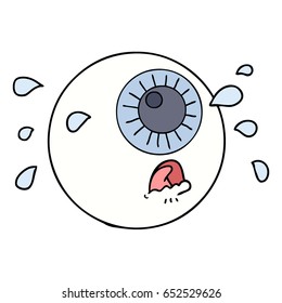 cartoon eyeball crying