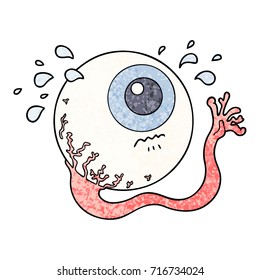 cartoon eyeball crying