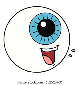 cartoon eyeball laughing