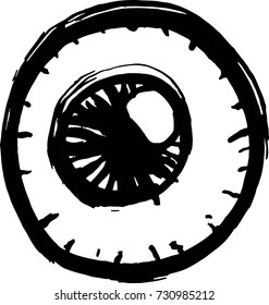 Cartoon Eyeball Vector Illustration