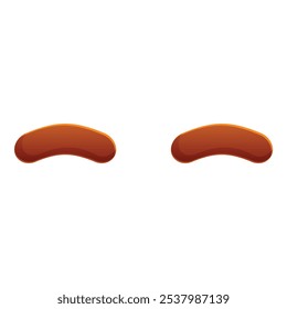 Cartoon eyebrows showing the emotion of doubt