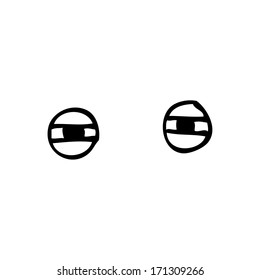 ojos de caricatura