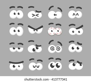 Cartoon eyes collection.