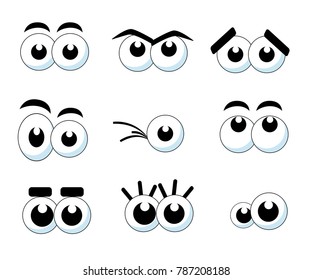 cartoon eyes collection illustration