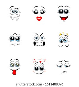 Cartoon Eyes Comic Eye Staring Gaze Stock Vector (Royalty Free ...