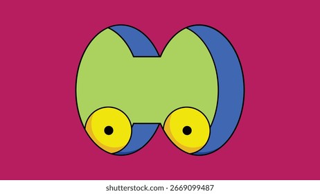 Cartoon Augen süßen Spaß für einen Hintergrund lustige Vorlage in der Cartoon Augen in flachen Stil für die Hintergrund-Illustration in der Vektorgrafik . 