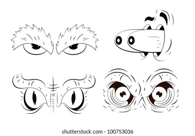 Cartoon Eyes Drawing